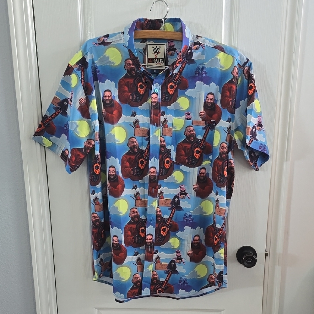 WWE Men's Blue Graphic Shirt